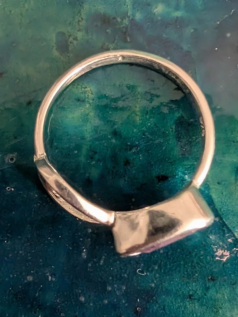 🆕 Sterling Silver Infinity Ring with Purple Amethyst Teardrop Stone Size 7 - Picture 5 of 10